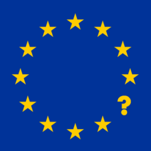 Variante der Europaflagge zum Brexit