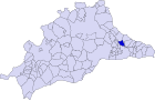 Расположение муниципалитета Виньуэла на карте провинции