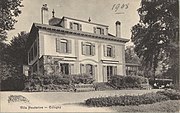 Villa Hauterive a Cologny, fotografia del 1908, 8.8×14 cm (Biblioteca di Ginevra, Svizzera);[46] per un periodo fu l'abitazione del pittore