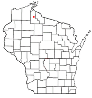 Location of Mellen, Wisconsin