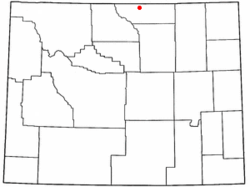 Location of Ranchester, Wyoming