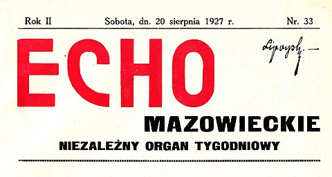 Winieta "Echa Mazowieckiego" (1927)