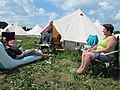 People at the Grasnapolsky glamping