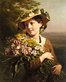 Zuber Buhler Fritz A Young Beauty Holding A Bouquet Of Flowers.jpg