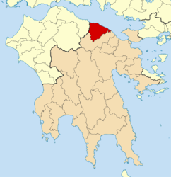 Xylokastro-Evrostini – Mappa