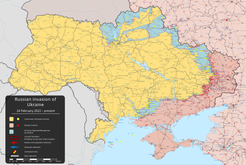 Map of the 2022 Russian invasion of Ukraine