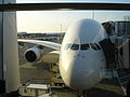 Un A380 de la compañía Air France estacionado en la Terminal 1 del Aeropuerto Internacional JFK.