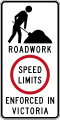 (P2-V106) Roadwork Speed Limits Enforced In Victoria (used in Victoria)