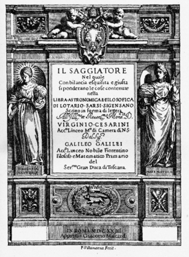 Franceso Villamena's Frontispiece for The Assayer Assayertitle.png