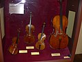 The Axelrod quartet of Stradivarius violins. From left to right: Greffuhle, Axelrod, Ole Bull, Marylebone