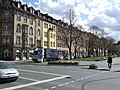 Häuserzeile an der ehemaligen Kleinen Allee am Luitpoldplatz