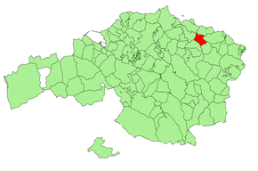 Localização do município de Ereño na Biscaia