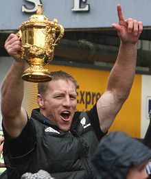 Thorn with the William Webb Ellis Cup Brad Thorn in 2011 (cropped).jpg