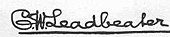 signature de Charles Webster Leadbeater