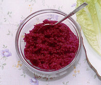 Red chrain is made with beetroot