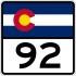 State Highway 92 marker