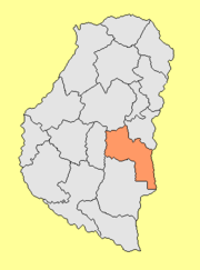 Location of Uruguay Department within Entre Ríos Province