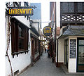 Rüdesheim Drosselgasse, Blick aus Richtung Rheinuferpromenade.