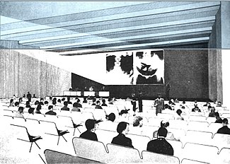 Auditorium. Drawing by Quintana.