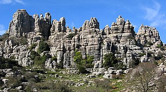 Reliefs du Torcal de Antequera, Malaga, Espagne.