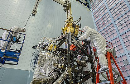 NIRcam being installed in ISIM, 2014