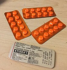 Четыре блистера таблеток этизолама марки Этизекс