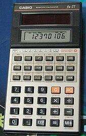 Early solar-powered calculator FX-77.JPG