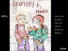 Fuckstory 4: Fuckulta - Úvodní obrázek čtvrtého dílu textové hry Fuckstory