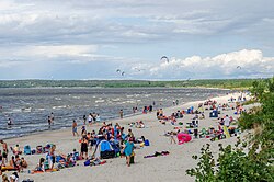 Grand Beach and Provincial Park on the shores of Lake Winnipeg in August 2020
