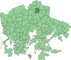 Position of Tapanila within Helsinki