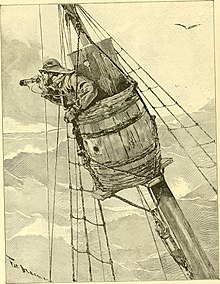 Drawing of a whaler lookout