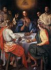 Abendmahl zu Emmaus, 1525 von Jacopo da Pontormo gemalt.