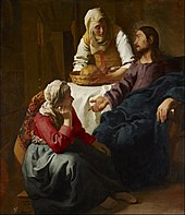Tableau of Christ in the house of Martha and Mary