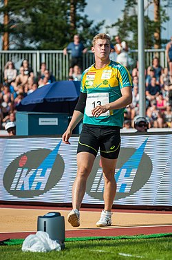 Toni Keränen Jyväskylän Kalevan kisoissa vuonna 2018.
