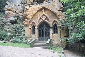 Poutní kaple Panny Marie Lurdské v Modlivém dole; Svojkov (Sloup v Čechách)