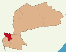 Map showing Başyayla District in Karaman Province