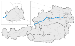 Karta Austrije sa trasom autoputa A1