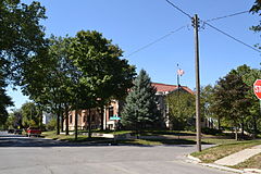 Kendall Young Public Library, side view, Webster City, Iowa.JPG