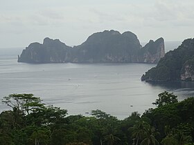 Vue Ko Phi Phi Le depuis le point de vue de Ko Phi Phi Don.