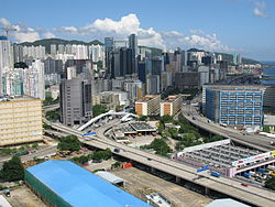 The industrial area of Kwun Tong