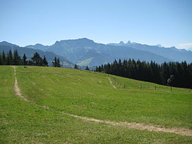 Vue depuis le sommet des Pléiades.