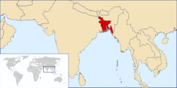 Location of Bangladesh
