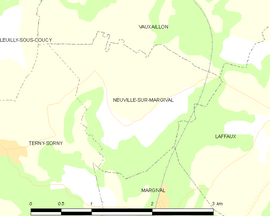 Mapa obce Neuville-sur-Margival