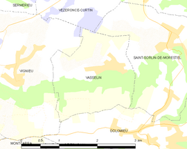Mapa obce Vasselin