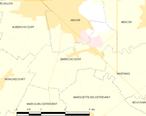 Poziția localității Émerchicourt