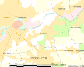 Poziția localității Rousies