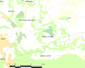 Poziția localității Sainte-Colome