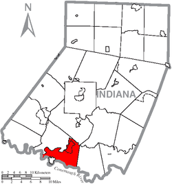 Vị trí trong Quận Indiana, Pennsylvania