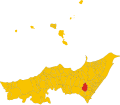 Collocatio finium municipii in Provincia Regionali Messanensi.