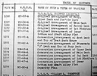 Partial index of NYPOE ship conversion plans for USAHS Thistle. NYPOE ship conversion plans for USAHS THISTLE.jpg